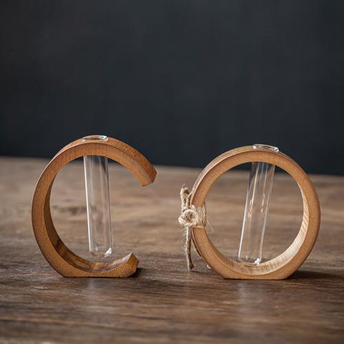 Moso Bambus Vase, Handgefertigt,  Stück