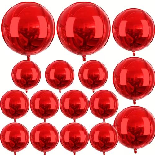 Aluminiumfolie Dekoration Ballon,  Aluminiumfolie, Solide, Rot,  Stück