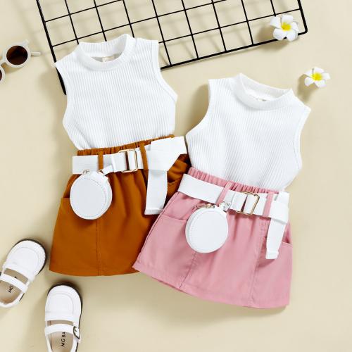 Cotton Girl Clothes Set & two piece skirt & top patchwork Others Set