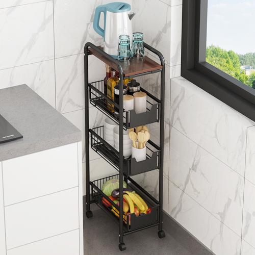 Carbon Steel Multilayer Kitchen Shelf for storage & with caster PC
