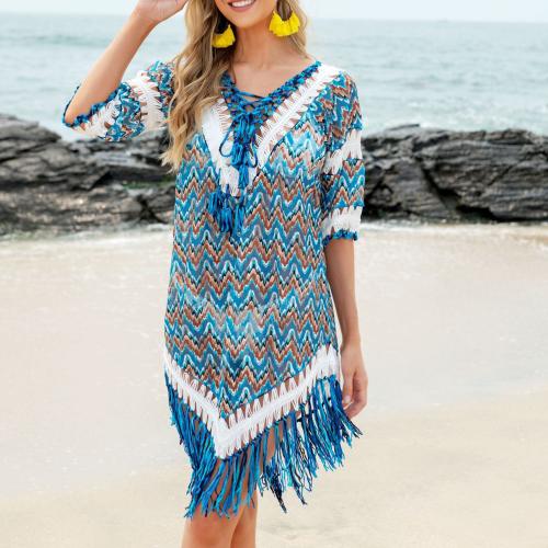 Polyester Swimming Cover Ups Patchwork plus de couleurs pour le choix : pièce