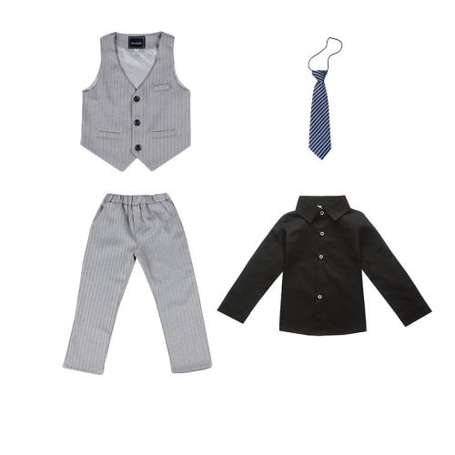 Polyester Boy Clothing Set five piece & four piece & three piece Solid Set