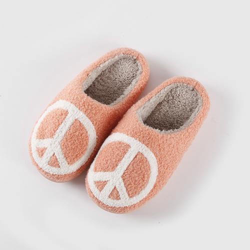 Thermo Plastic Rubber & Suede Fluffy slippers hardwearing & thermal orange Pair