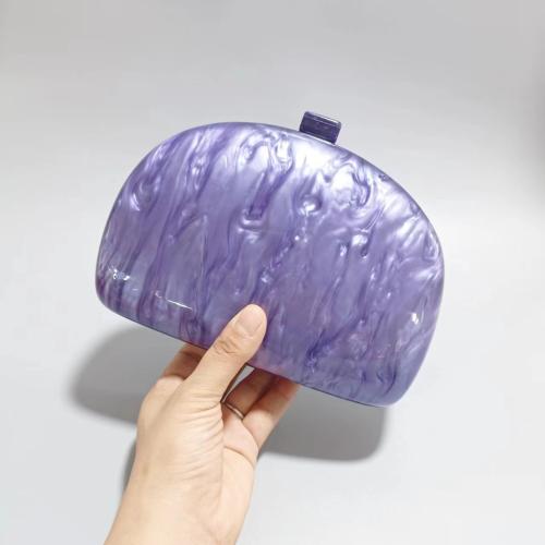 Acrílico Bolso de embrague, Sólido, púrpura,  trozo