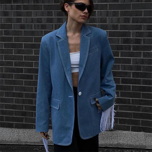 Woven Tassels Women Suit Coat patchwork Others PC