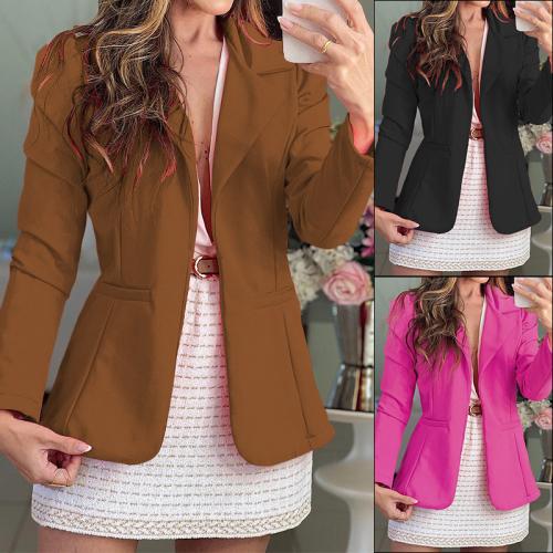 Polyester Slim Women Suit Coat patchwork Solid PC