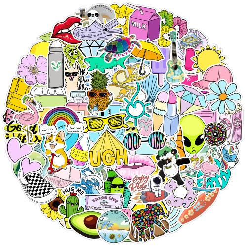 Pressure-Sensitive Adhesive & PVC Waterproof Decorative Sticker printed Lot
