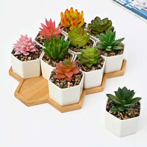 Bamboo & Porcelain Flower Pot PC