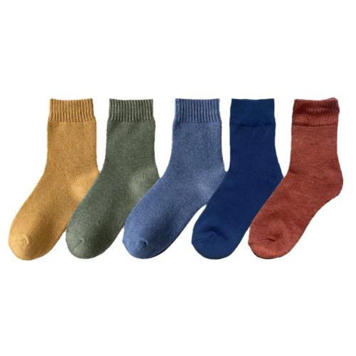 Poliéster y algodón Calcetín para hombres, Sólido, más colores para elegir, :, 5Pares/Mucho, Mucho