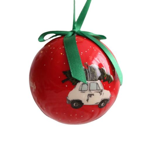 Polyester Kerstboom hangende Decoratie ander keuzepatroon meer kleuren naar keuze stuk