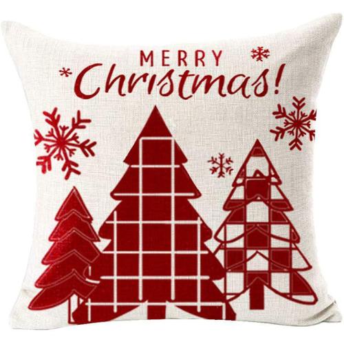 Linen Throw Pillow Covers durable & christmas design printed PC