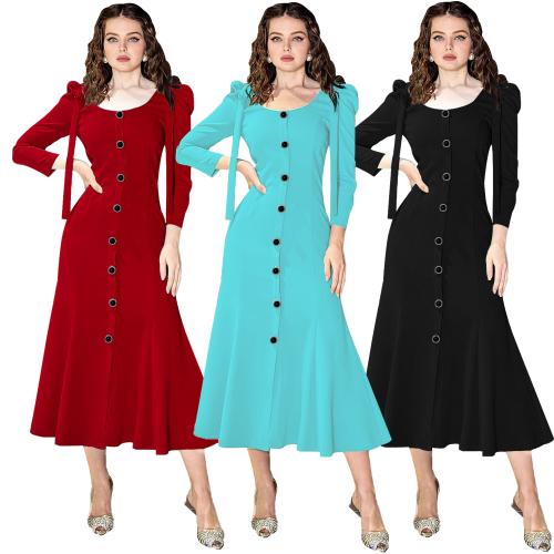 Poliéster Vestido de una pieza, Sólido, más colores para elegir,  trozo