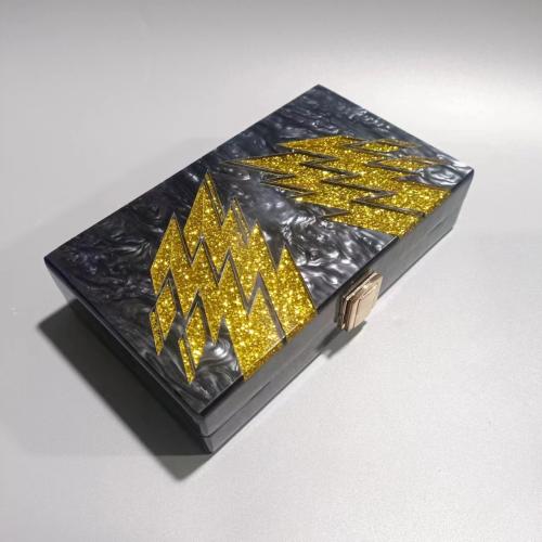 Acrílico Bolso de embrague, labor de retazos, colores mezclados,  trozo