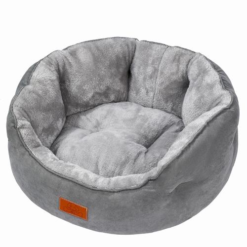 Suede & Rabbit Hair Pet Bed & anti-skidding PC
