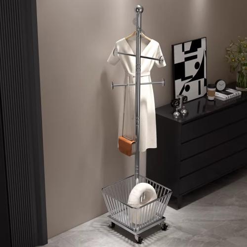 Metal Multifunction Clothes Hanging Rack with caster Acrylic PC