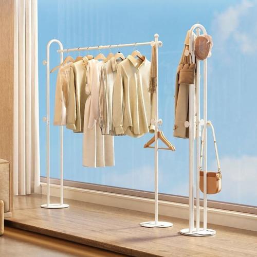 Carbon Steel foldable & Multifunction Clothes Hanger for storage & hardwearing & thickening & stretchable Solid white PC