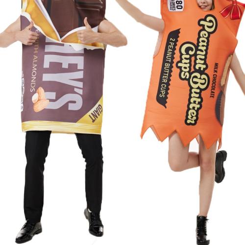 Polyester Couple Costume Halloween Design printed : PC