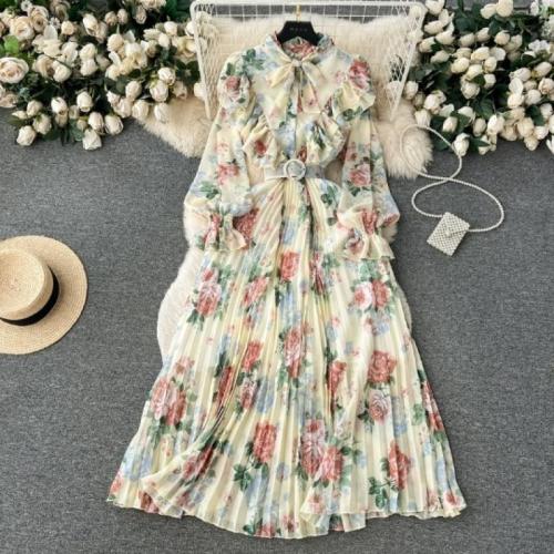 Polyester Robe d’une seule pièce Imprimé couleur et motif différents pour le choix plus de couleurs pour le choix : pièce