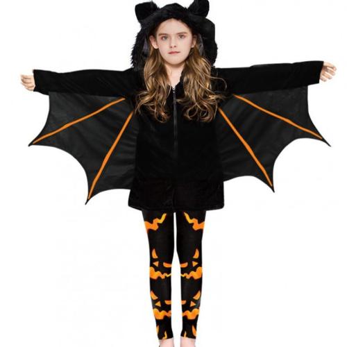 Polyester Children Halloween Cosplay Costume Halloween Design   black PC