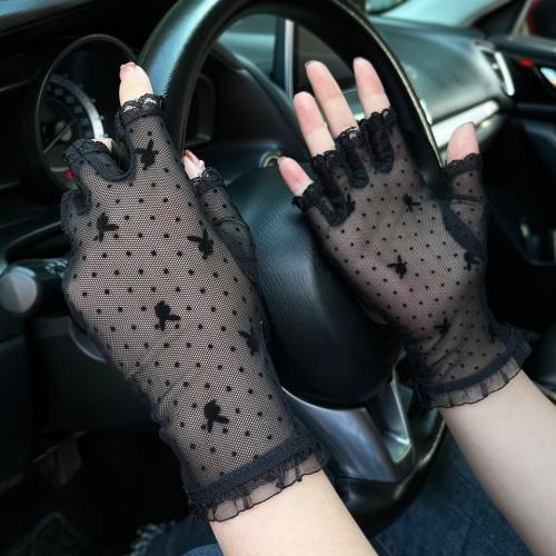 Spitze Reiten Half Finger Handschuh, Floral, mehr Farben zur Auswahl, :,  Paar