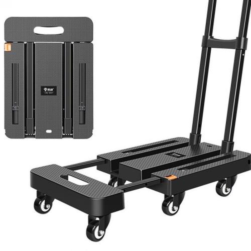 Plastic Cement & Iron foldable Portable Cart black PC