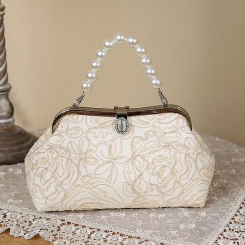 Polyester Box Bag Handbag Solid beige PC