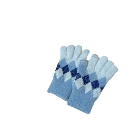 Acryl Reithandschuh, Plaid, mehr Farben zur Auswahl, :,  Paar