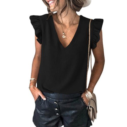 Polyester Femmes Chemisiers sans manches Patchwork Solide plus de couleurs pour le choix pièce