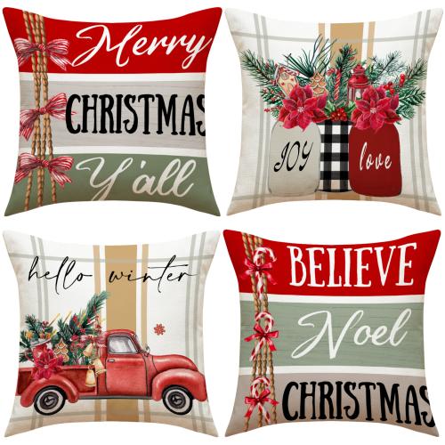 Linen Soft Pillow Case for home decoration printed PC