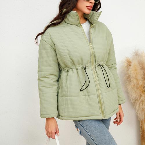 Polyester Women Parkas & loose Solid green PC