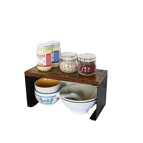 MDF Board & Carbon Steel Single Layer Kitchen Shelf for storage PC