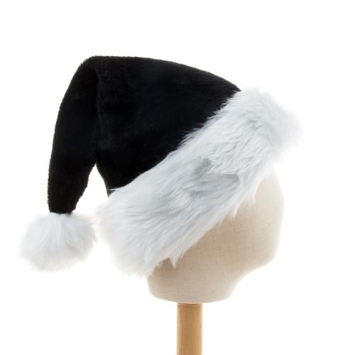 Pluche & Polyester De Hoed van Kerstmis Solide Zwarte stuk
