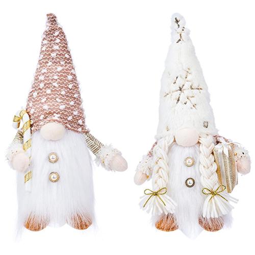 Cloth Creative Christmas Decoration white PC