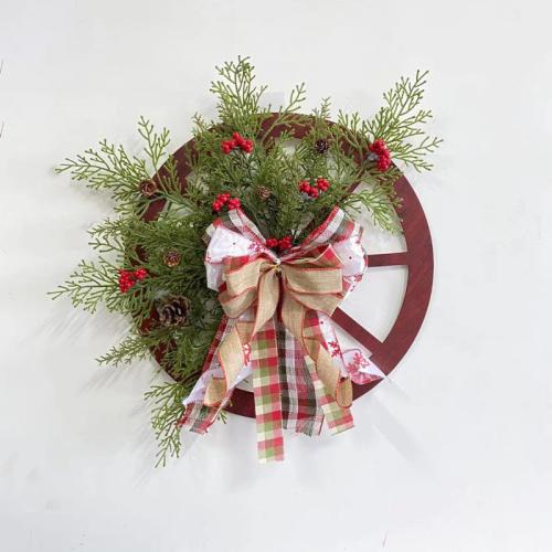 Wooden Christmas Wreath for home decoration handmade PC