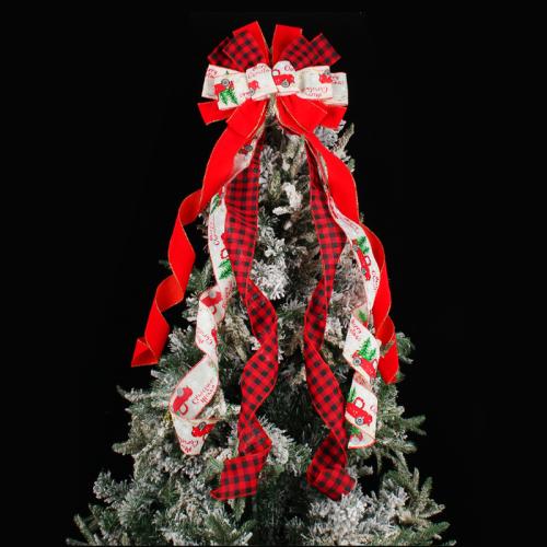 Linnen & Ijzer Kerstversiering verschillende kleur en patroon naar keuze stuk