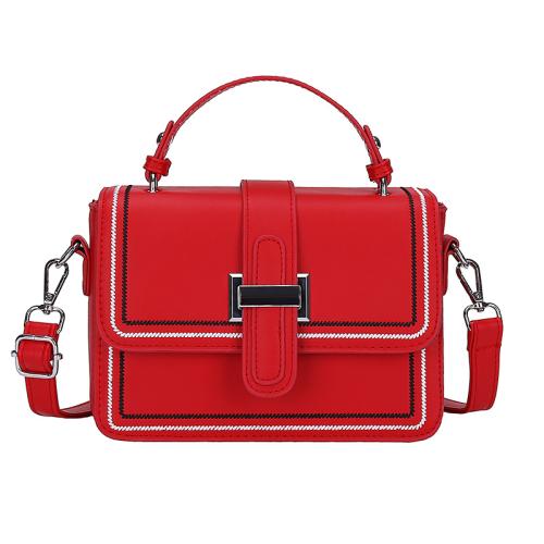 PU Leather Box Bag Handbag soft surface & attached with hanging strap PC