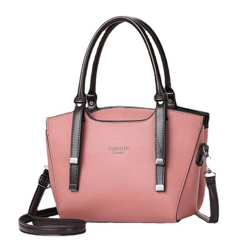 PU Leather with silk scarf Handbag large capacity & attached with hanging strap Solid PC
