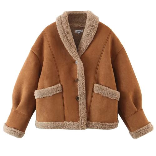 Suede Women Parkas & thermal brown PC