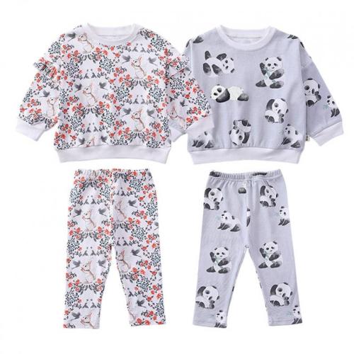Cotton Baby Clothes Set Cute  Pants & top printed PC