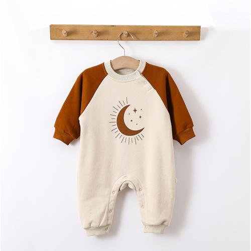 Polyester & Cotton Baby Jumpsuit Cute & thicken & unisex printed PC