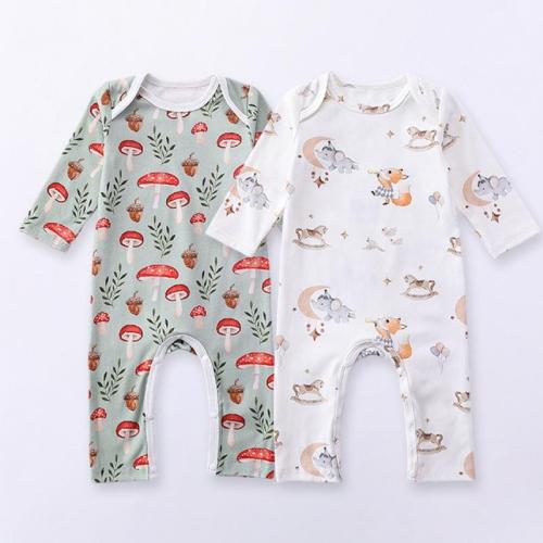 Spandex & Cotton Baby Jumpsuit Cute & unisex printed PC