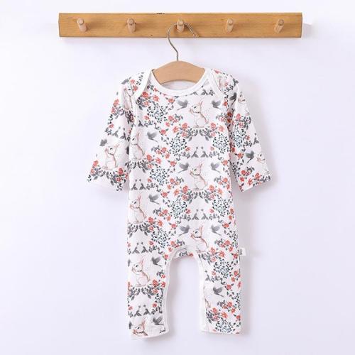 Spandex & Cotton Baby Jumpsuit Cute & unisex printed PC