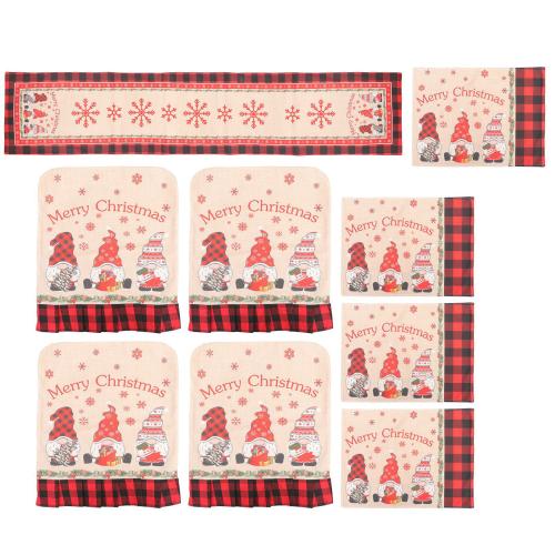Linen Christmas Table Runner christmas design printed PC