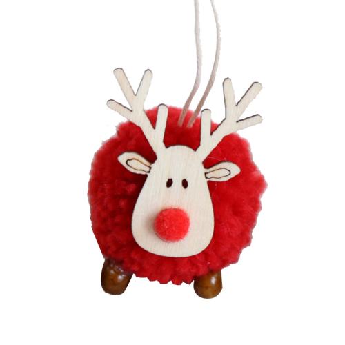 Houten & Vilt Kerstboom hangende Decoratie Deerlet meer kleuren naar keuze Veel