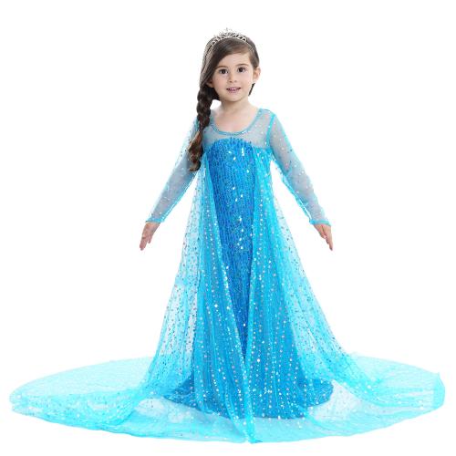 Sequin & Polyester Children Princess Costume  & breathable PC