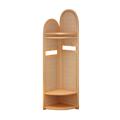 Moso Bamboo & PE Plastic Multifunction Clothes Hanging Rack hollow PC