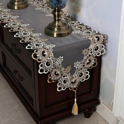 Polyester Table Runner for home decoration embroidered floral PC