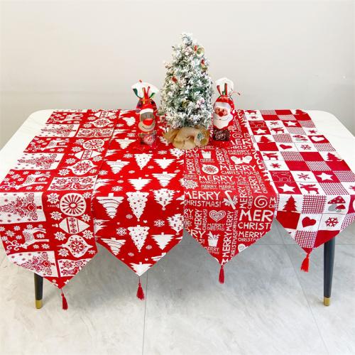 Polyester and Cotton Creative Christmas Table Runner  PC