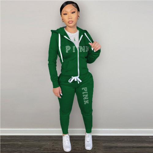 Poliéster Conjunto casual de las mujeres, Pantalones & parte superior, impreso, carta, más colores para elegir, Conjunto