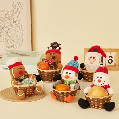 Rattan Creative Christmas Candy Basket PC